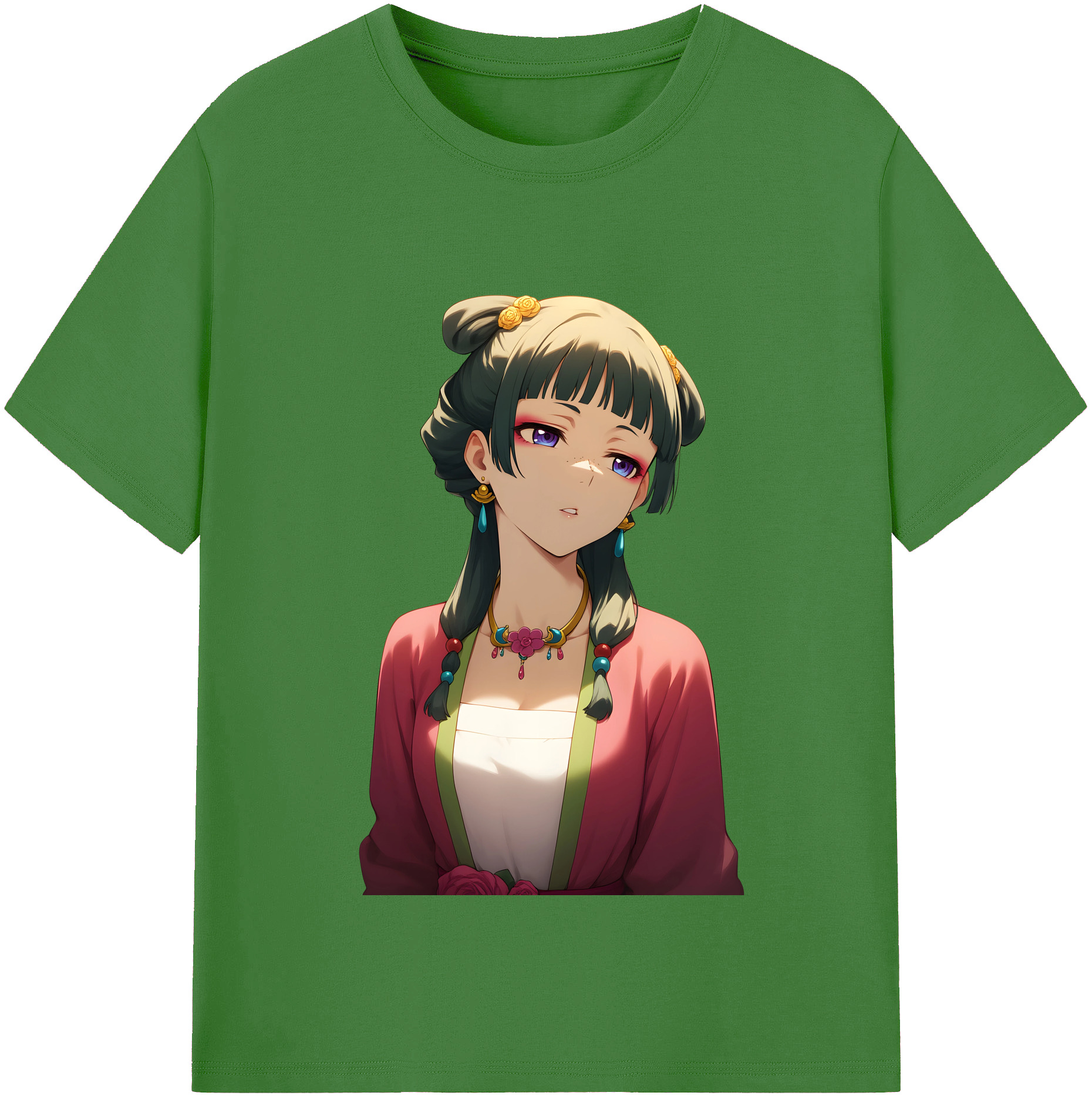 （画像用） 薬屋のひとりごと The Apothecary Diaries レディースカジュアルプリントTシャツ（綿100％）